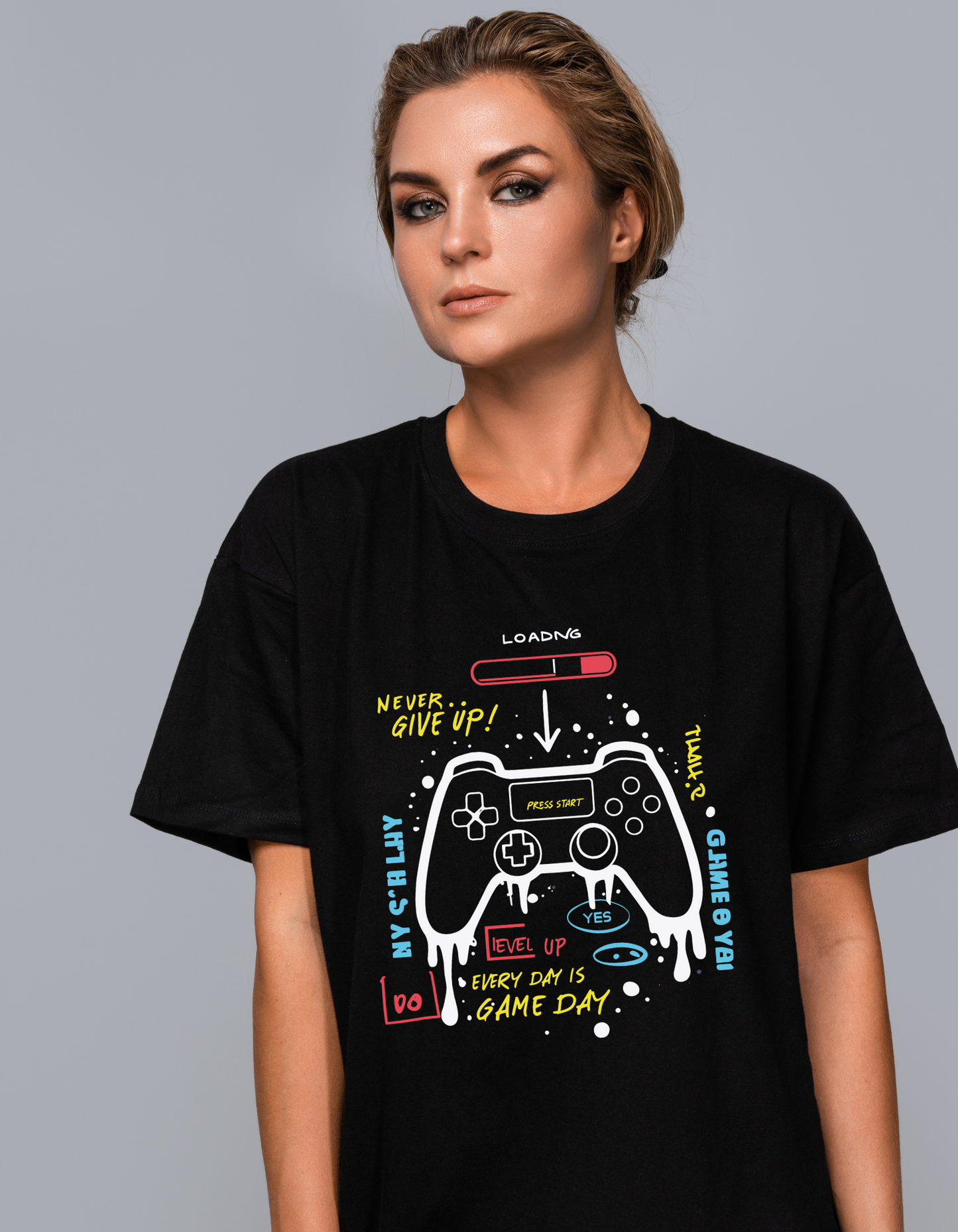 Never Give Up Gamer Tee