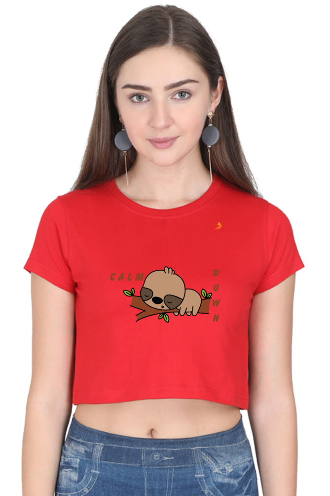 Brown Panda Crop Top