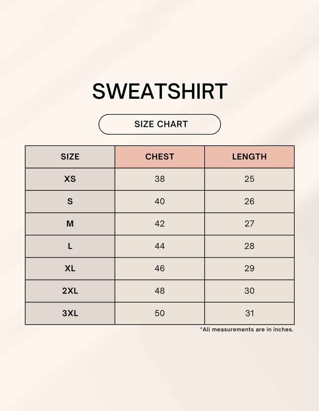 Color_Size Chart