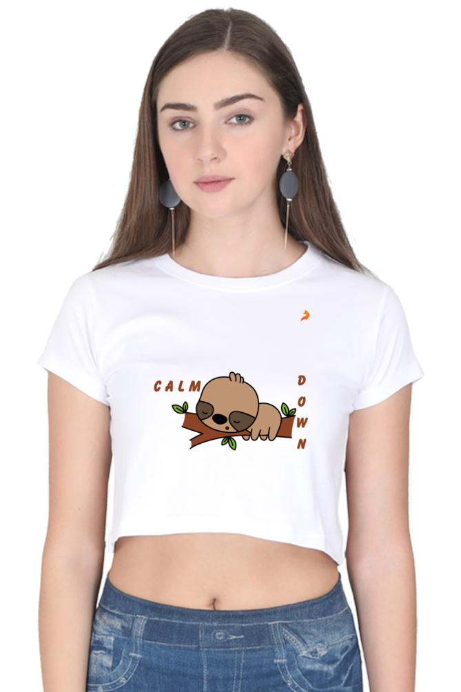 Brown Panda Crop Top