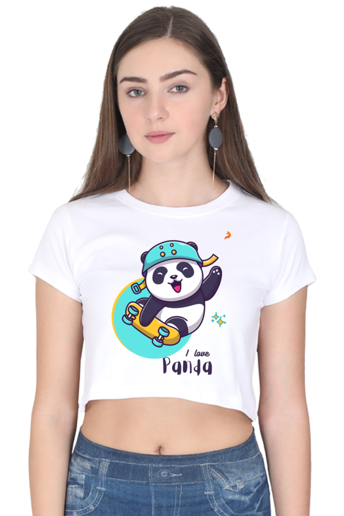 Skateboard Panda Crop Top