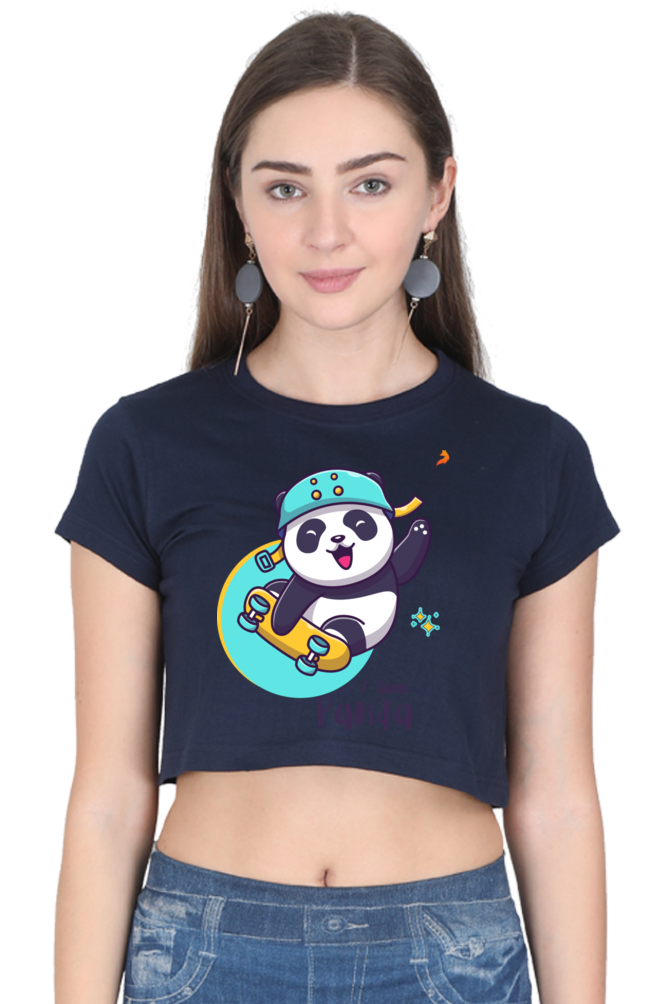 Skateboard Panda Crop Top