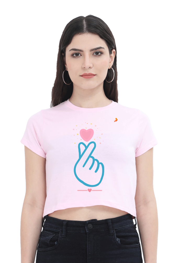 Pink Heart Crop Top