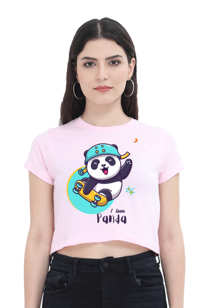 Skateboard Panda Crop Top