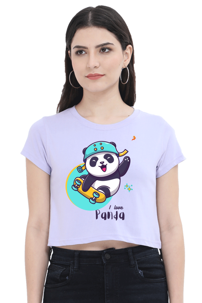 Skateboard Panda Crop Top