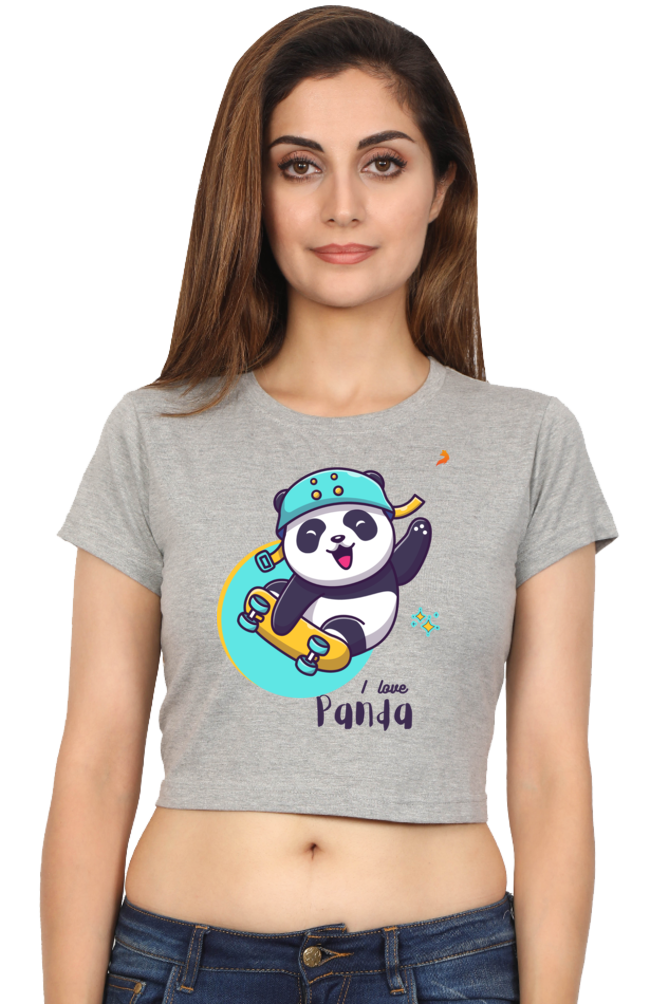 Skateboard Panda Crop Top