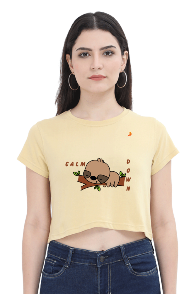 Brown Panda Crop Top