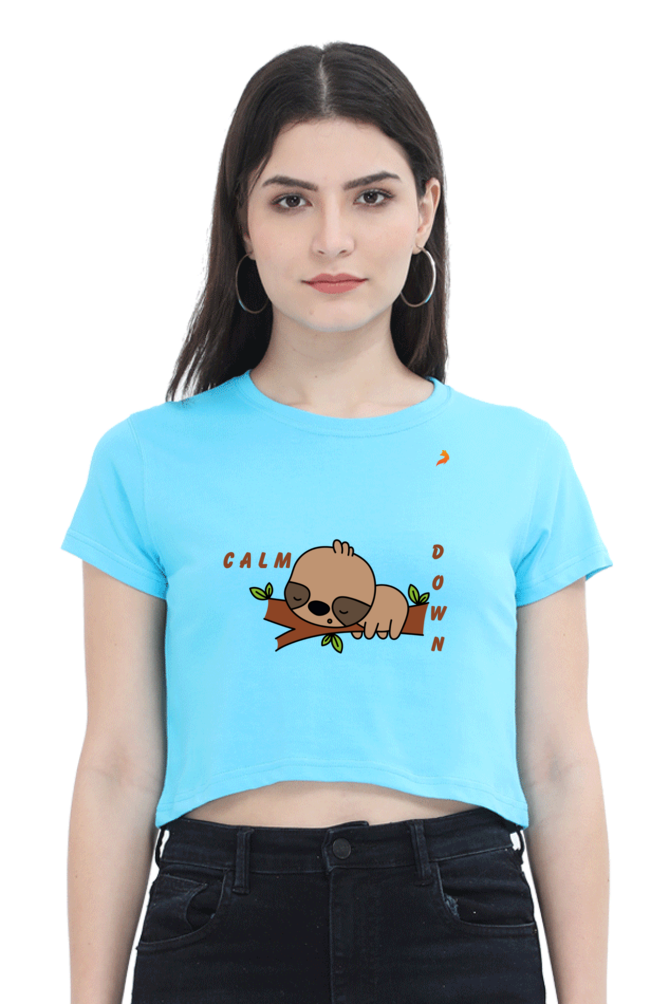 Brown Panda Crop Top