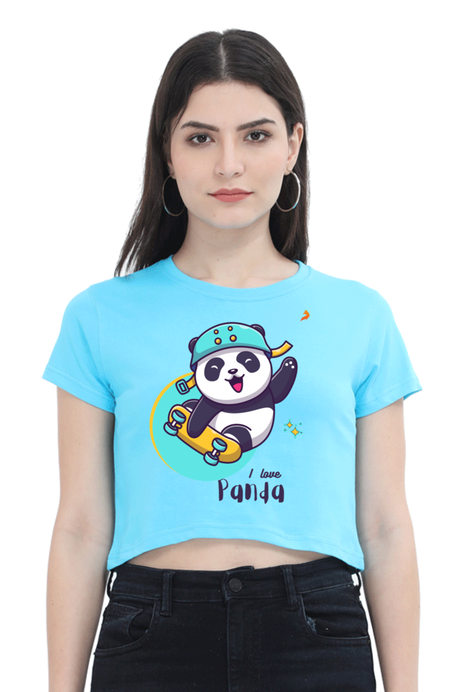 Skateboard Panda Crop Top